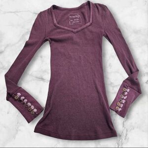 Free People Rare Purple Sweetheart Long Sleeve  XS